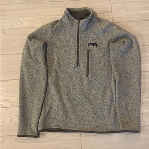 Grey Patagonia three quarter zip